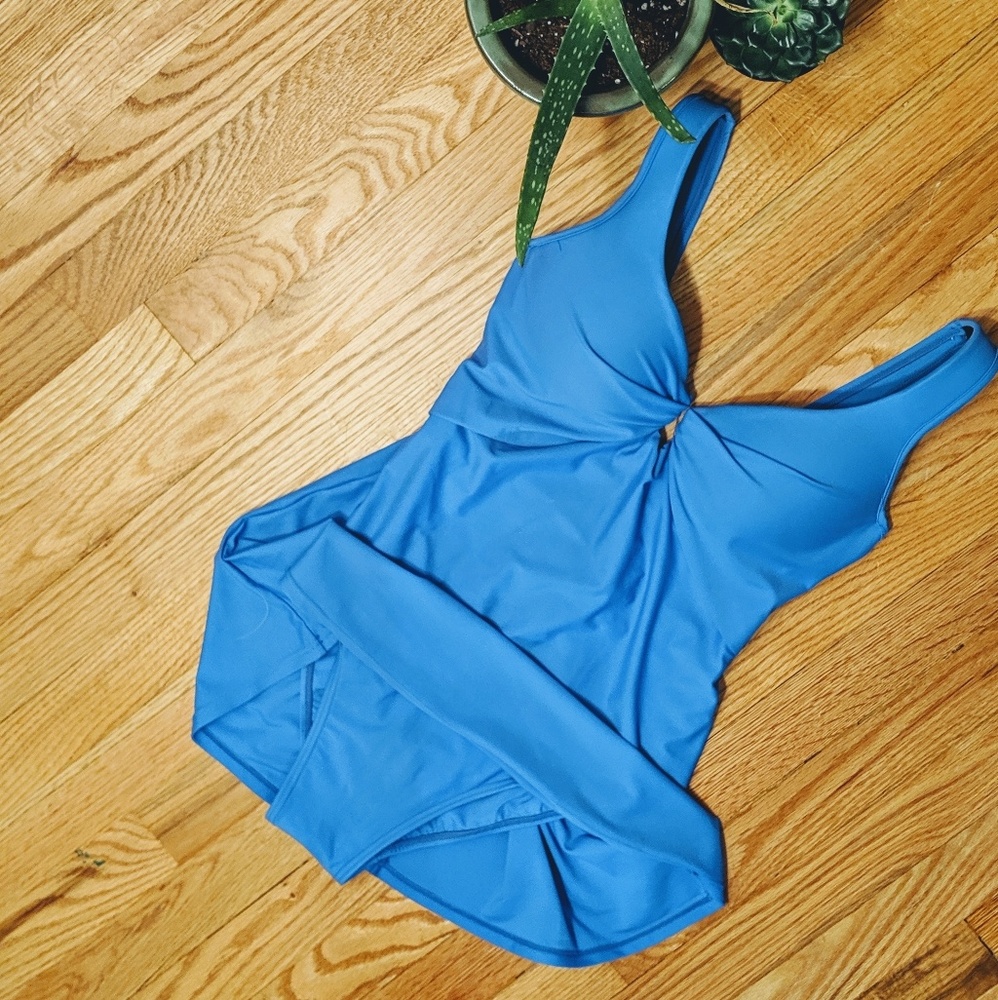 Blue Dress Swim Suit
